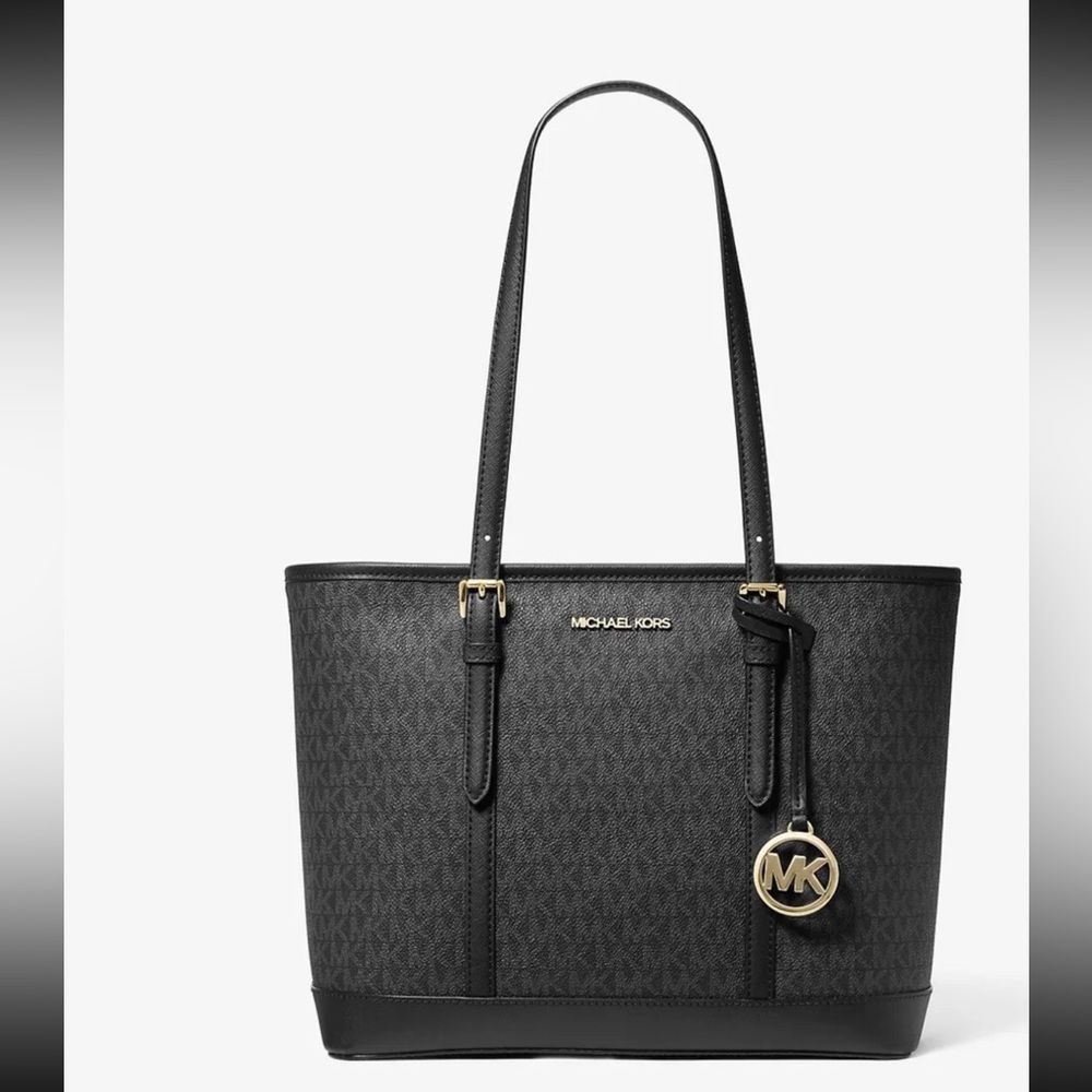MICHAEL KORS Jet Set Travel Small Logo Top-Zip Tote Bag